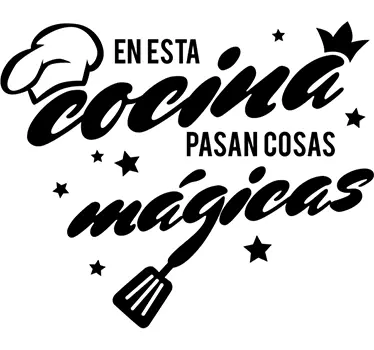 Vinilos para cocinas cosas mágicas kitchen wall sticker - TenStickers