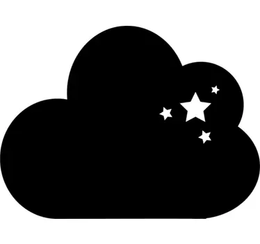 Starry Cloud Headboard Decorative Sticker - TenStickers