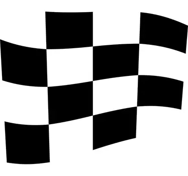 Checkered Racing Flag Wall Sticker - TenStickers