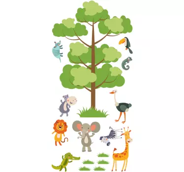 Jungle Animals Wall Sticker - TenStickers