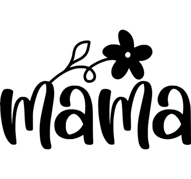 Mother word with a flower shop window sticker - TenStickers