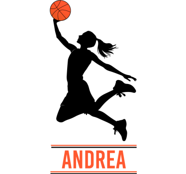 Customizable player basketball wall sticker - TenStickers