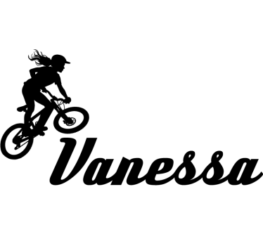 Customizable rider cycling decal - TenStickers