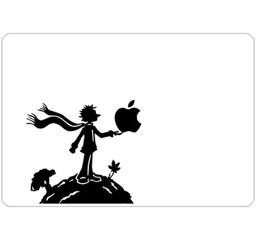 Silhouette of Little Prince laptop skin - TenStickers