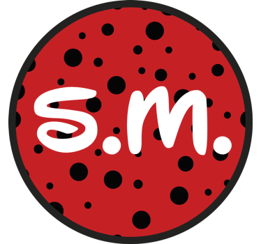 Suitcase Initials for kids customisable sticker - TenStickers