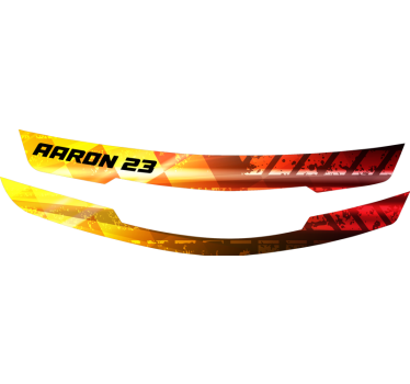 Visor name and number motorcycle sticker - TenStickers
