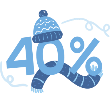Blue winter discount sales sticker - TenStickers