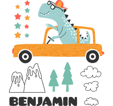 Driving a car wall sticker - TenStickers