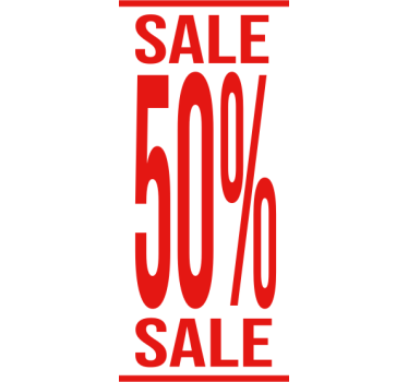 Elongated format discount sales sticker - TenStickers