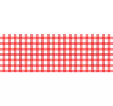 Tablecloth Red Vinyl Print Wall Sticker - TenStickers
