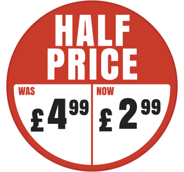Was and Now Price sales sticker - TenStickers