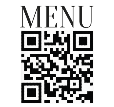 Personalised menu QR shop window sticker - TenStickers
