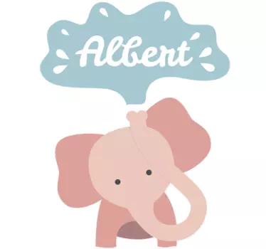 Little Elephant Custom Wild Animal Sticker - TenStickers