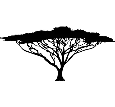 African tree living room wall decal - TenStickers