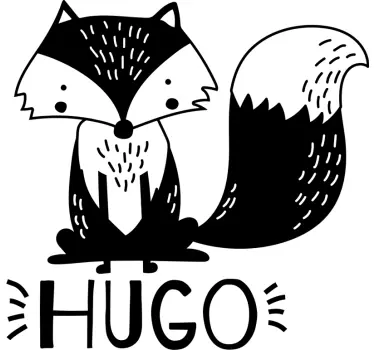 Customizable fox illustration wall art - TenStickers