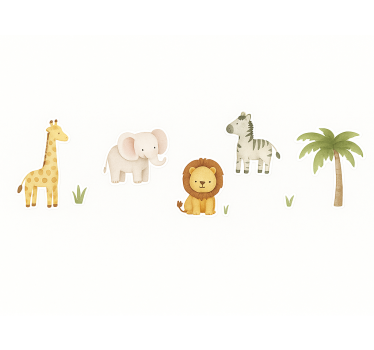 Boho jungle set illustration sticker - TenStickers