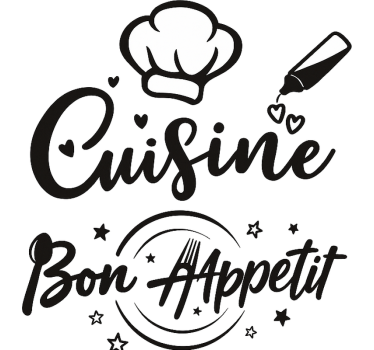 Cuisine bon appetit restaurant sticker - TenStickers