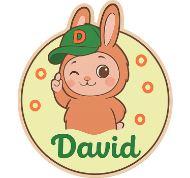 Doll winking with name illustration sticker - TenStickers