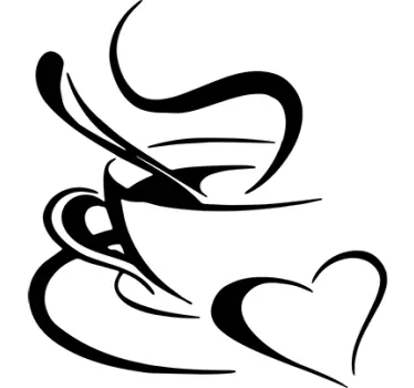 Love Coffee Wall Sticker - TenStickers