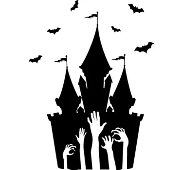 Halloween Castle Living Room Wall Decor - TenStickers