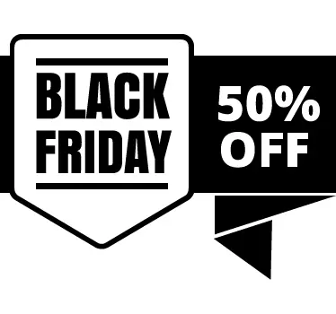 Black Friday EN window sticker - TenStickers