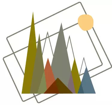 Mountains minimalist style vinyl wall art - TenStickers