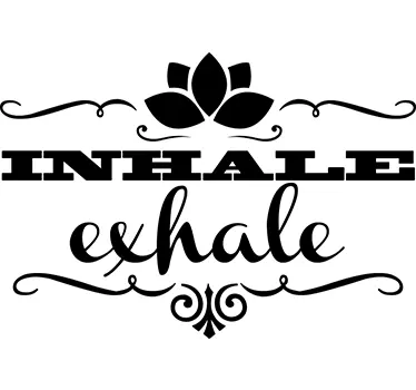 Yoga inhale exhale wall decal - TenStickers