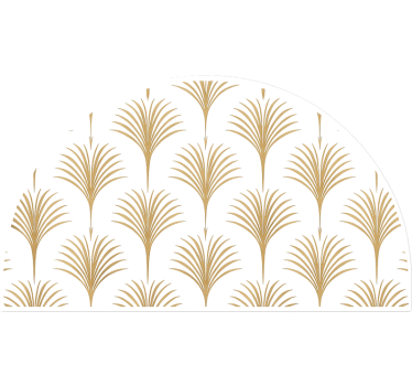 Golden fan palms bedroom wall sticker - TenStickers