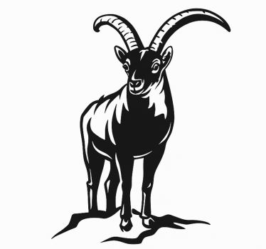 Mountain goat silhouette wall sticker - TenStickers