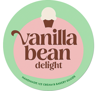 Vanilla bean delight restaurant sticker - TenStickers