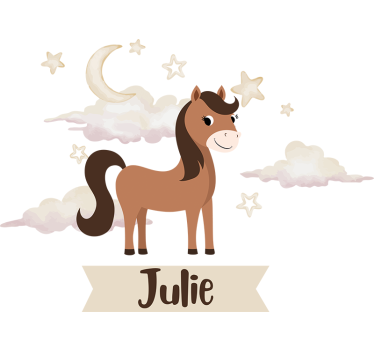 Door sticker custom horse for kids room - TenStickers