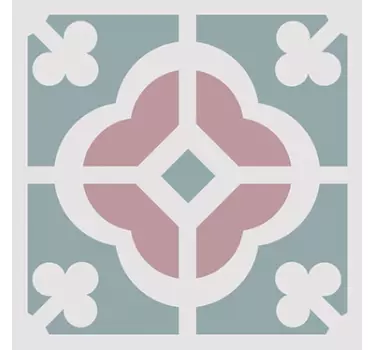 Hydraulic floral tile tile transfer - TenStickers