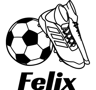 Door sticker football name for kids room - TenStickers