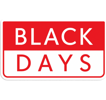 Black friday sticker monochrome black days - TenStickers