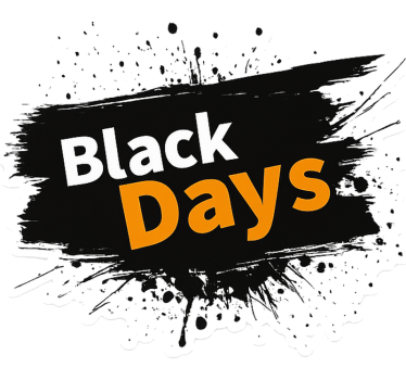 Black friday sticker black and white black days - TenStickers