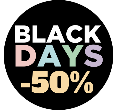 Black friday sticker colorful custom "black days" - TenStickers
