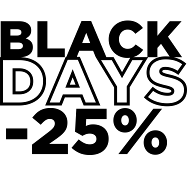 Black friday sticker monocolour custom black days - TenStickers