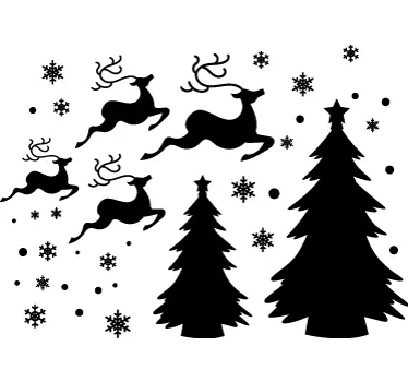 Winter  christmas wall sticker - TenStickers