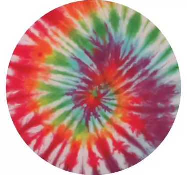 Tie dye circles circle wall sticker - TenStickers