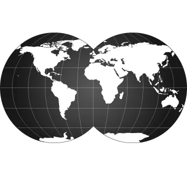 Double Globe Wall Sticker - TenStickers