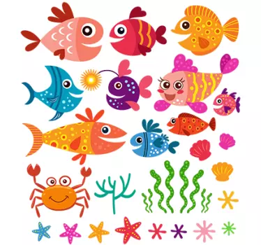 Nile of Children's Fish fish wall decal - TenStickers