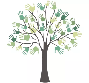Tree hands tree wall sticker - TenStickers