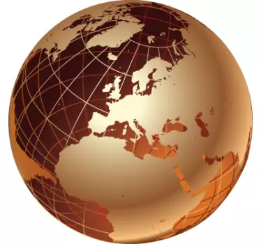 Golden Europe Sticker - TenStickers