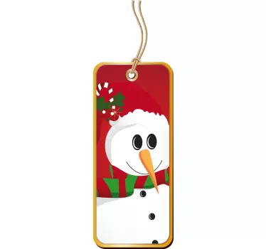 Snowman Label Sticker - TenStickers
