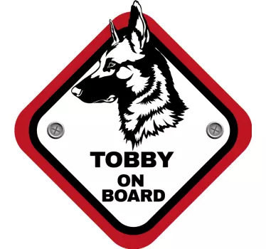 Belgian Shepherd baby in car sticker - TenStickers