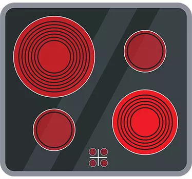 Electric hob sticker - TenStickers