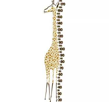 Realistic giraffe gauge  height chart wall sticker - TenStickers