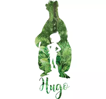 Jungle Boy and Bear Fairy Tale Wall Decal - TenStickers