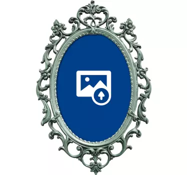 Wall decal personalized vintage mirror - TenStickers