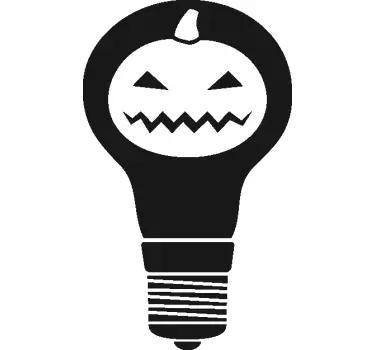Shop window sticker playful pumpkin light - TenStickers